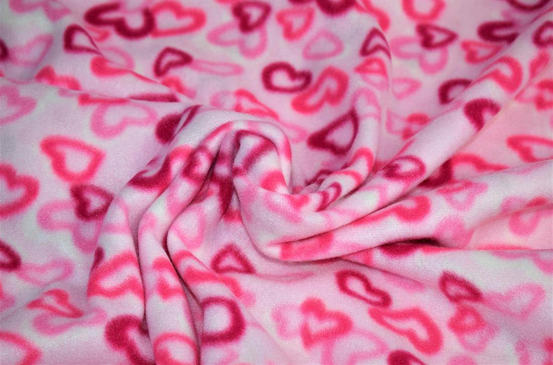 White & Pink Heart Print