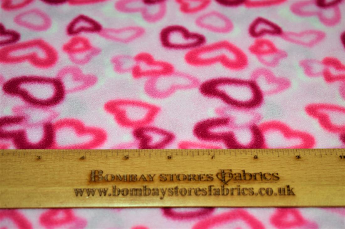 White & Pink Heart Print