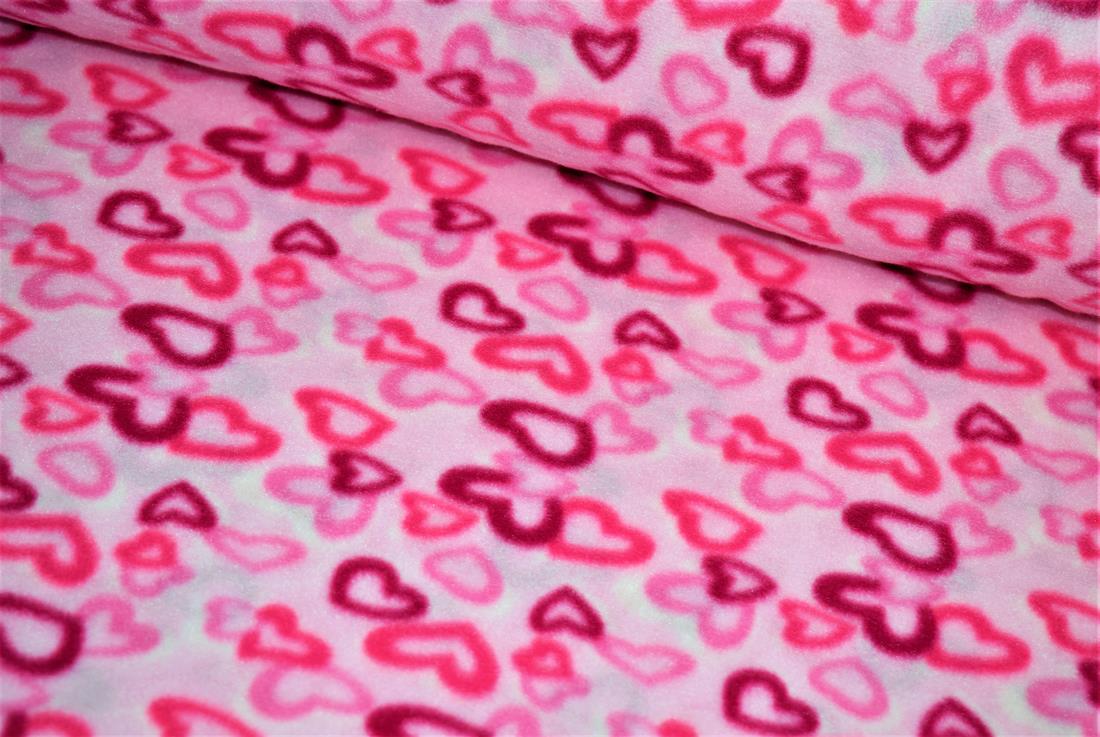 White & Pink Heart Print
