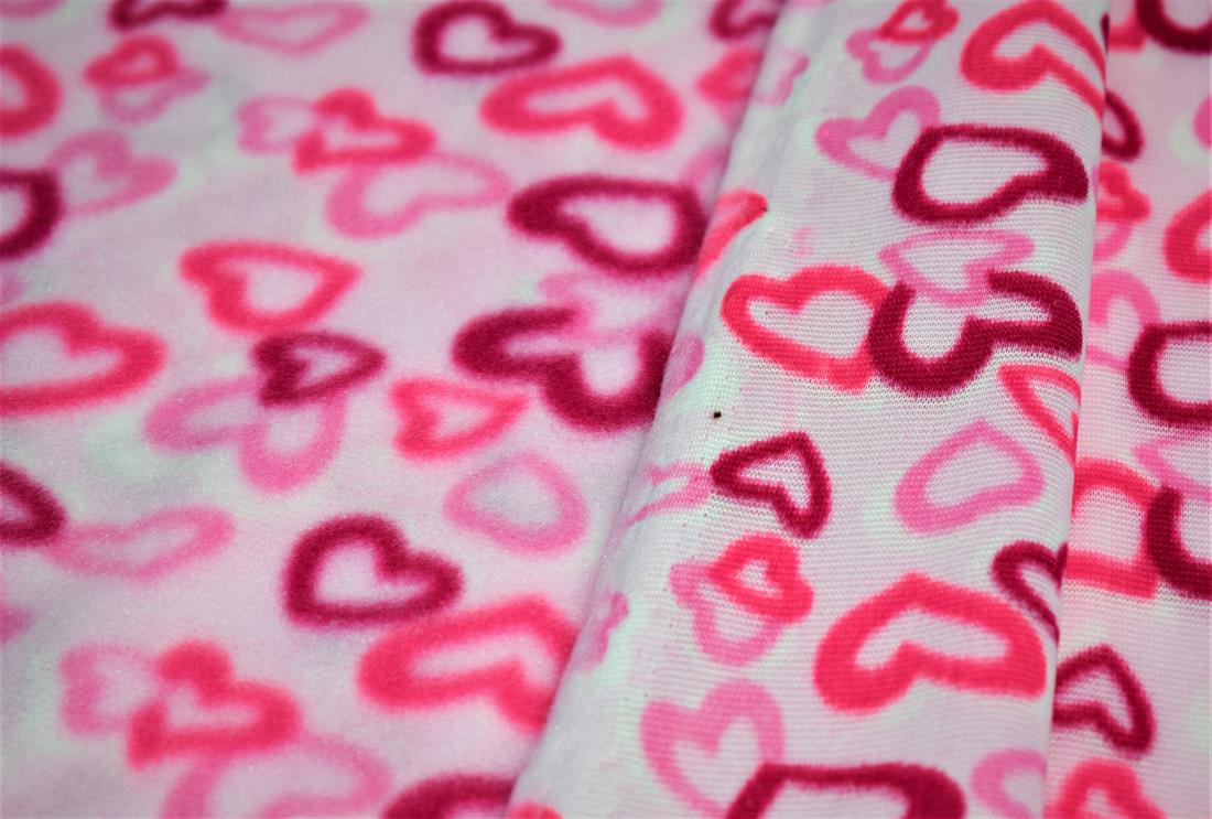 White & Pink Heart Print