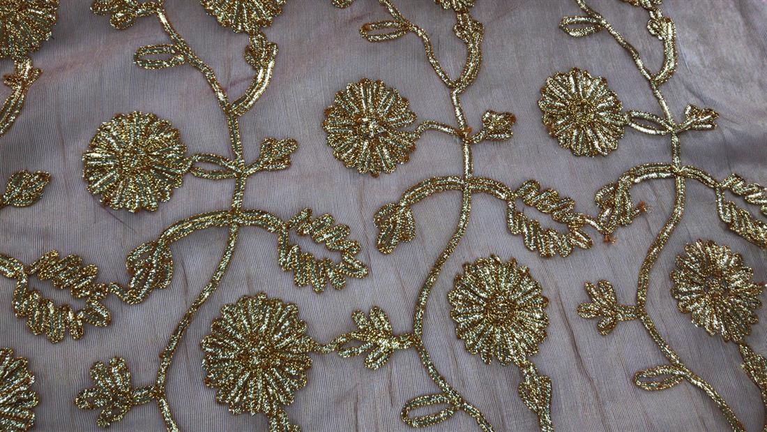 Rose Gold Embroidered Fabrics