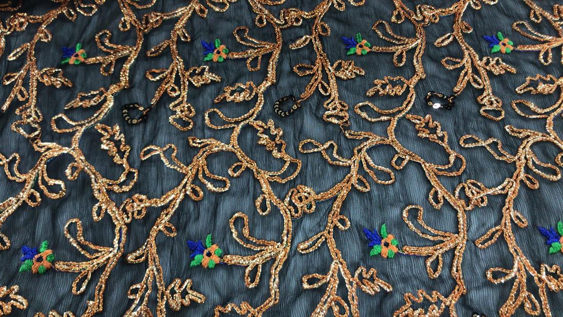 Black Embroidered Fabrics