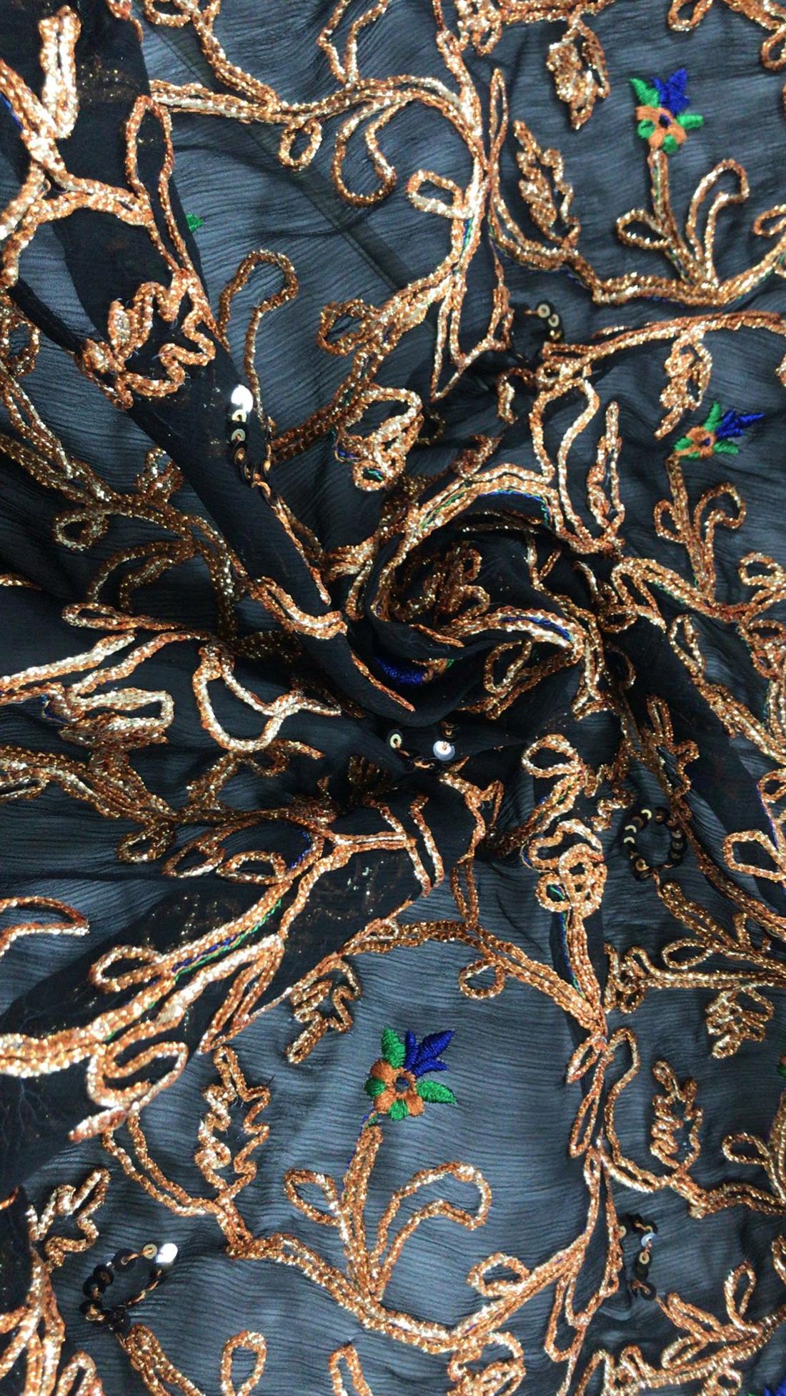 Black Embroidered Fabrics