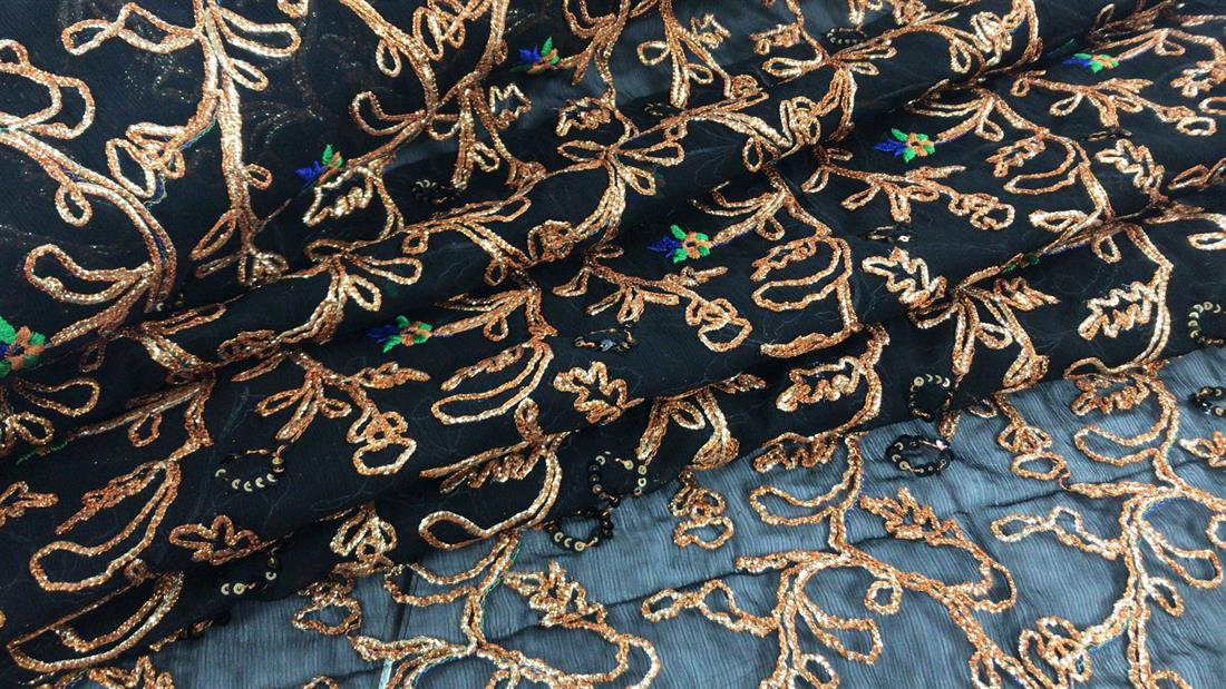 Black Embroidered Fabrics