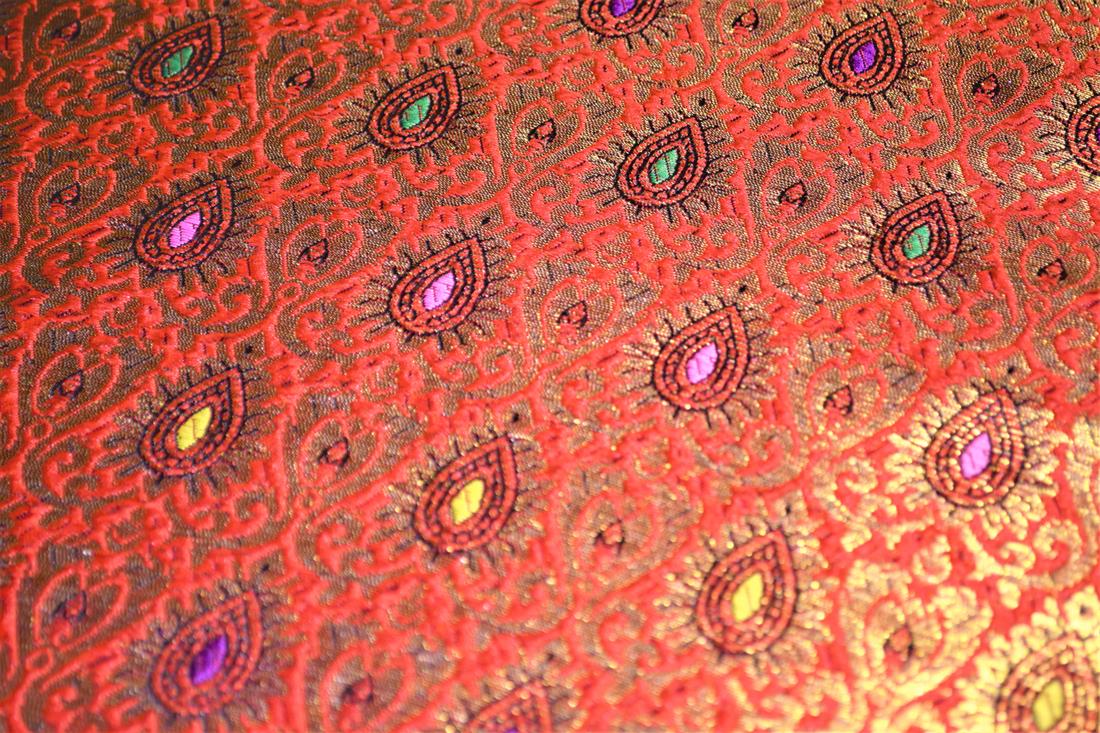 RED & Gold Brocades