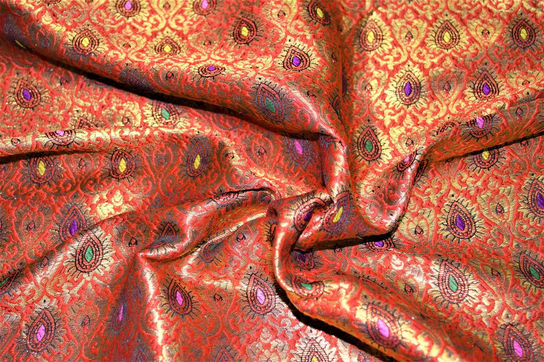 RED & Gold Brocades
