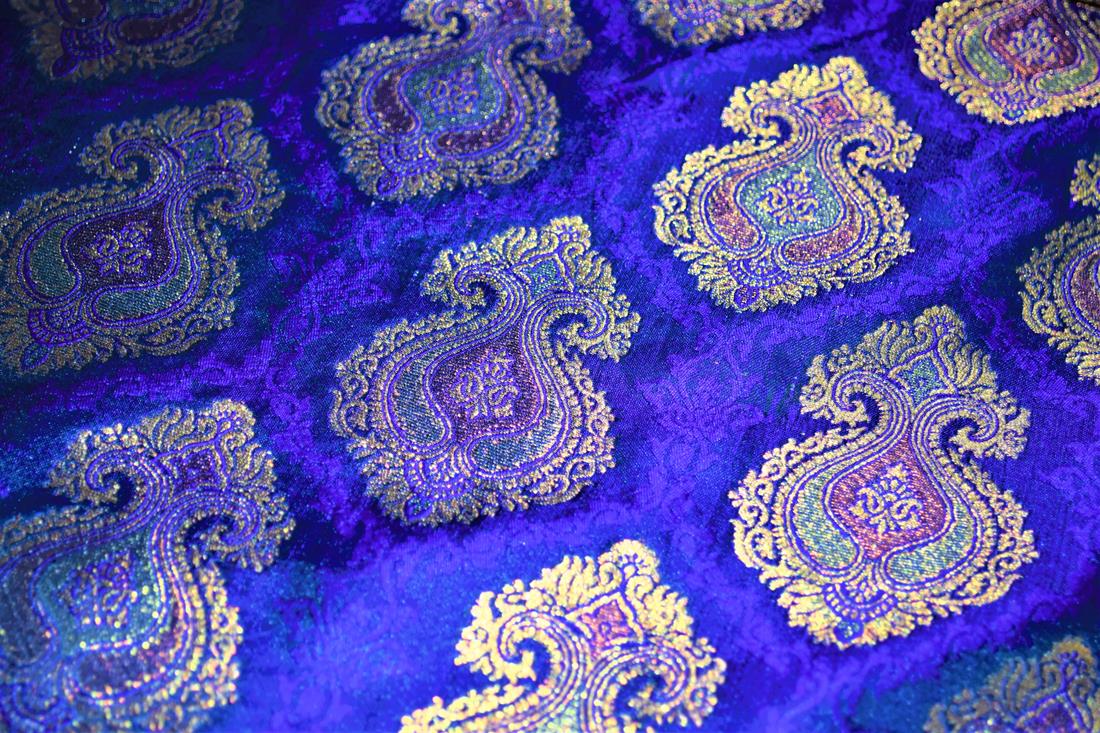 Navy Brocades