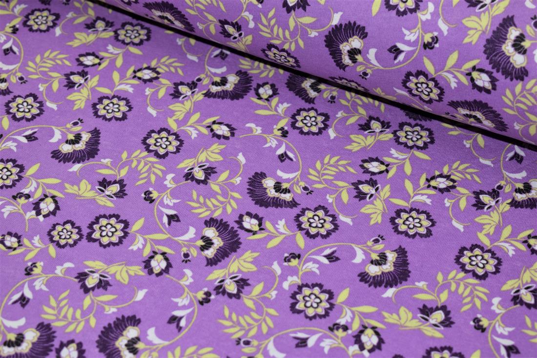 Purple Cotton Abstract Flower