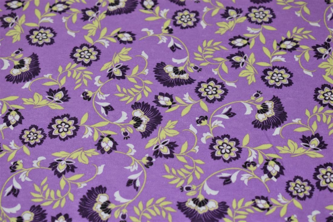 Purple Cotton Abstract Flower