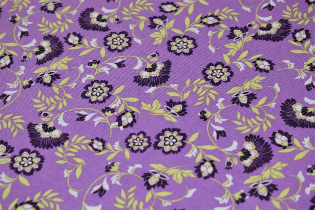 Purple Cotton Abstract Flower