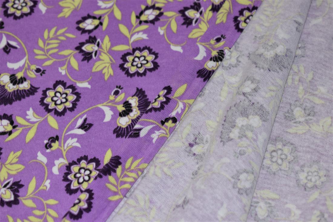 Purple Cotton Abstract Flower