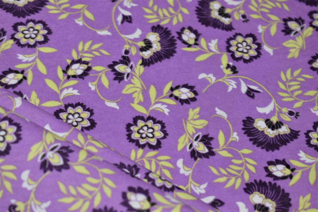Purple Cotton Abstract Flower