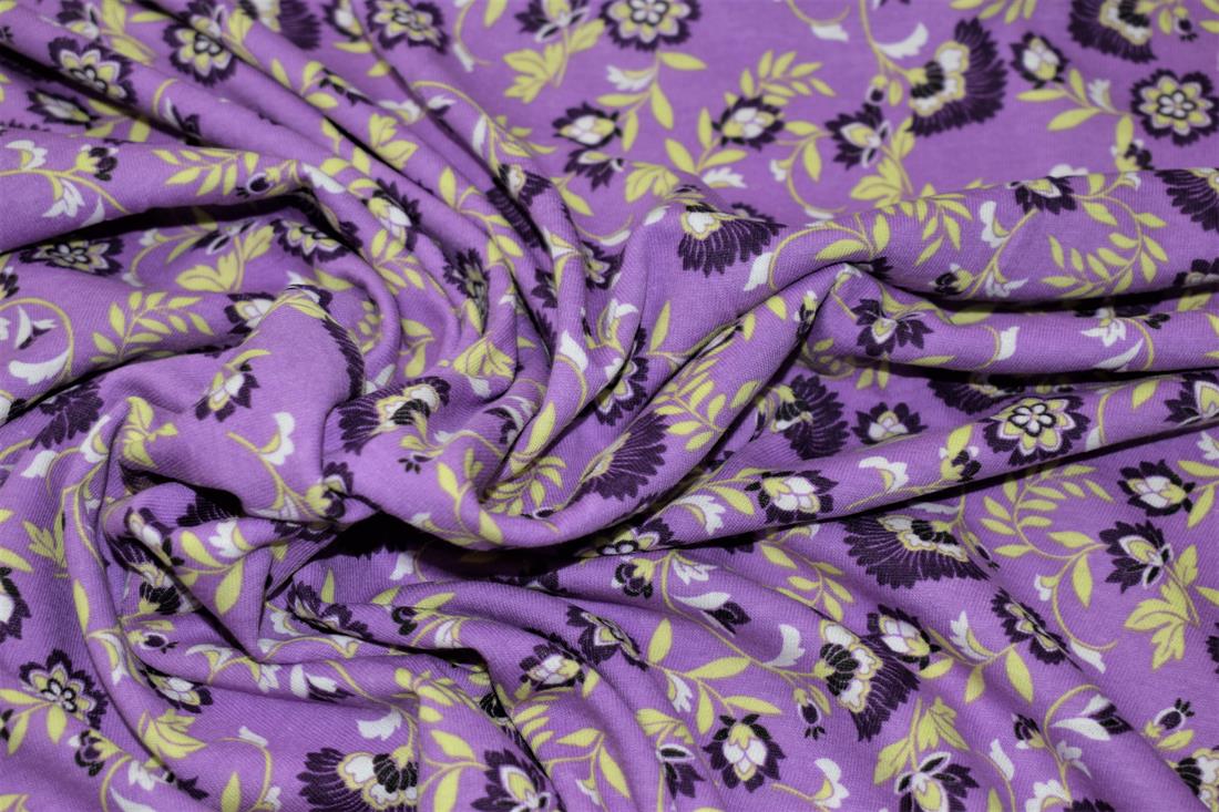 Purple Cotton Abstract Flower