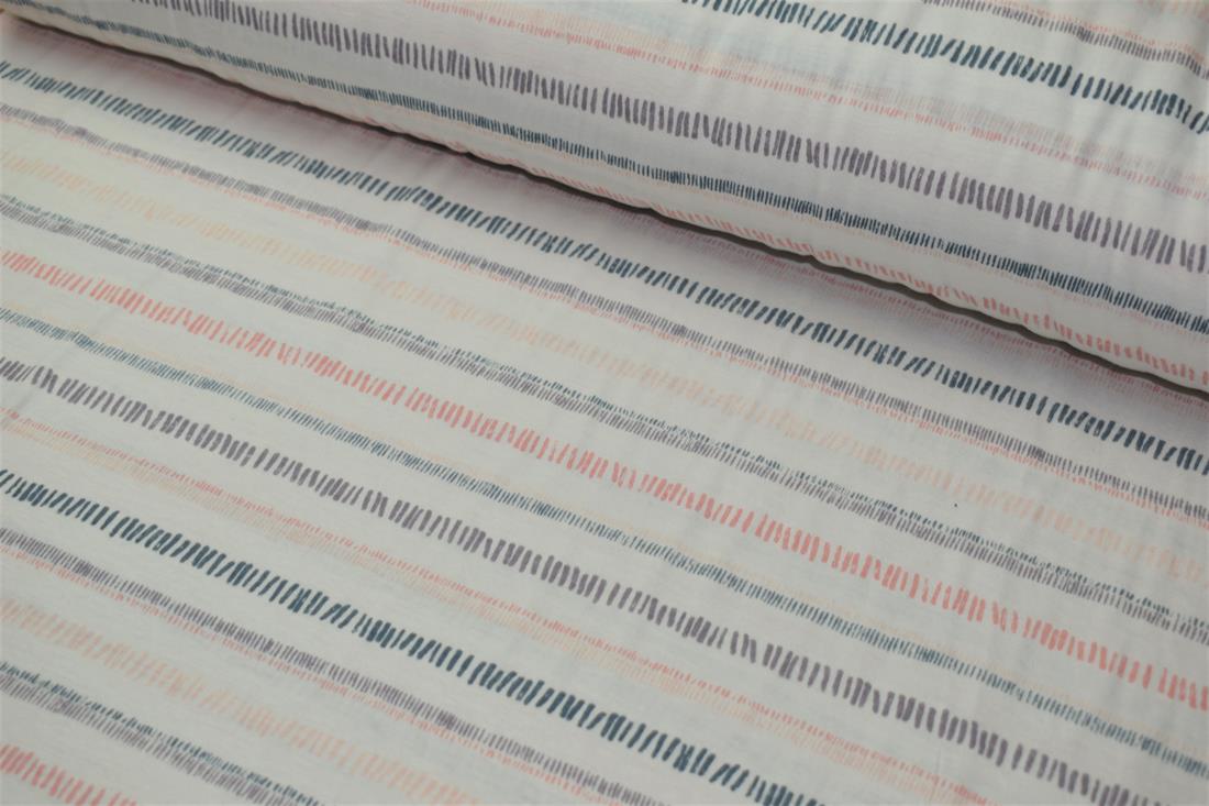 Off White Cotton Printed Jersey