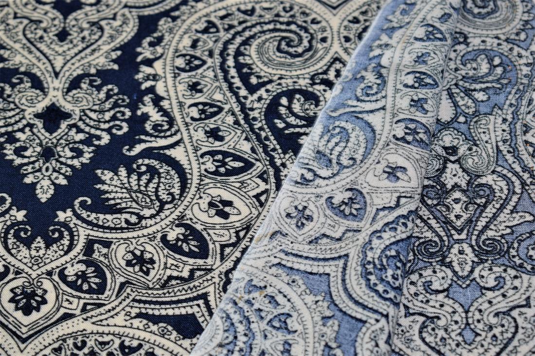Navy Damask