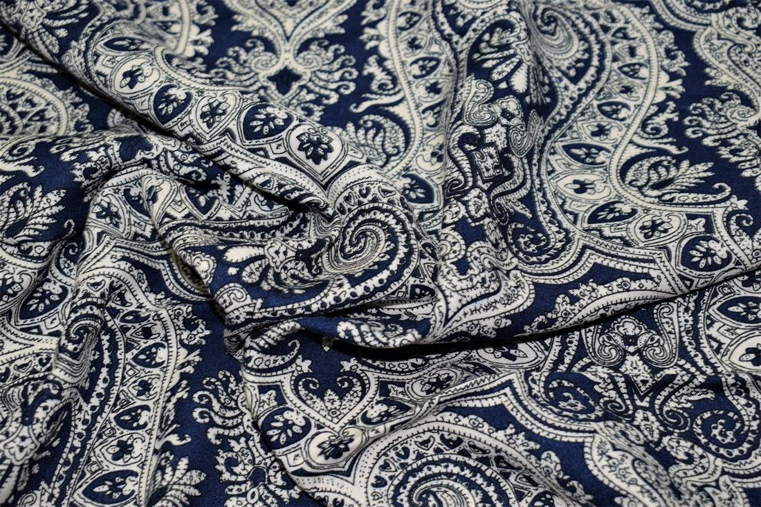 Navy Damask