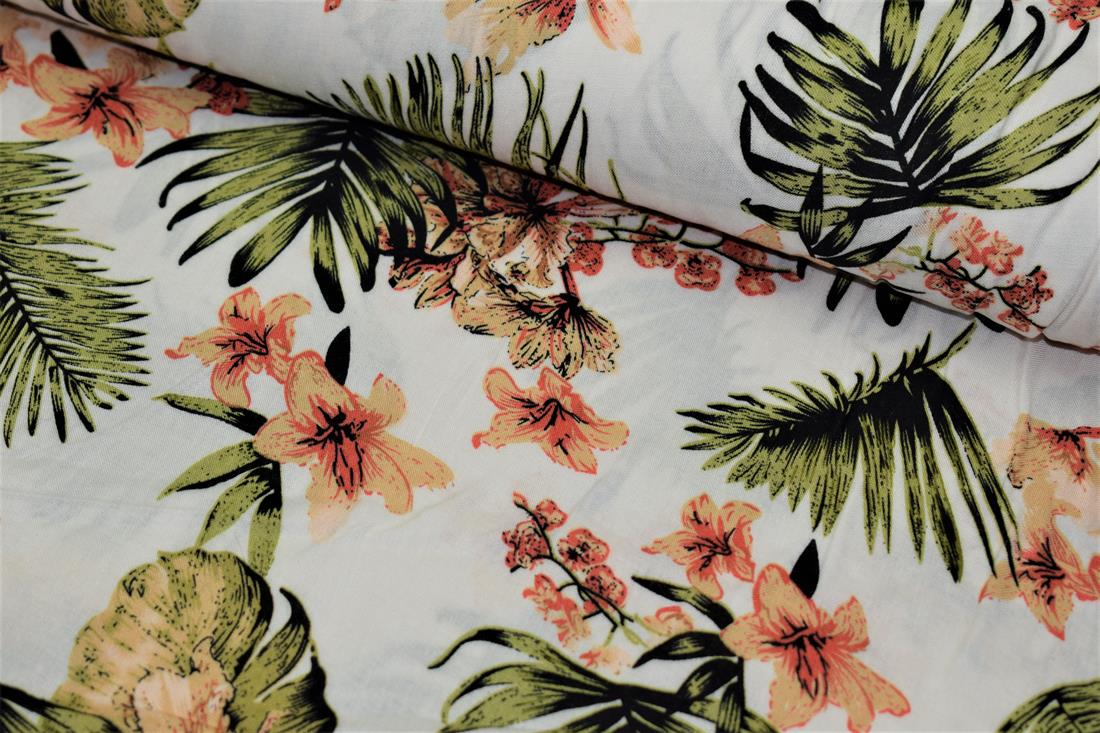 Off White Lilly Premium Quality Vicose Fabric Dressmaking Skirts Tops