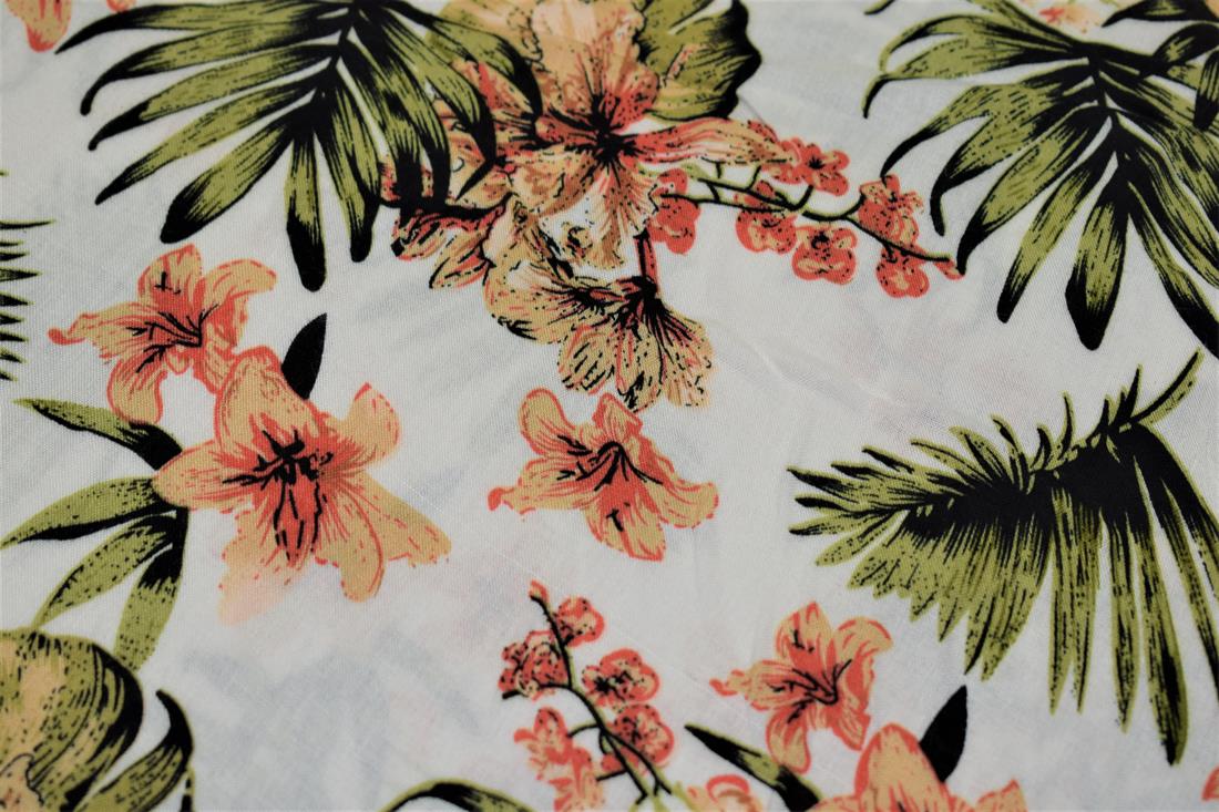 Off White Lilly Premium Quality Vicose Fabric Dressmaking Skirts Tops