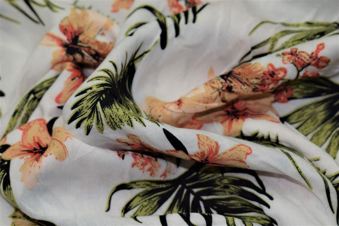 Off White Lilly Premium Quality Vicose Fabric Dressmaking Skirts Tops