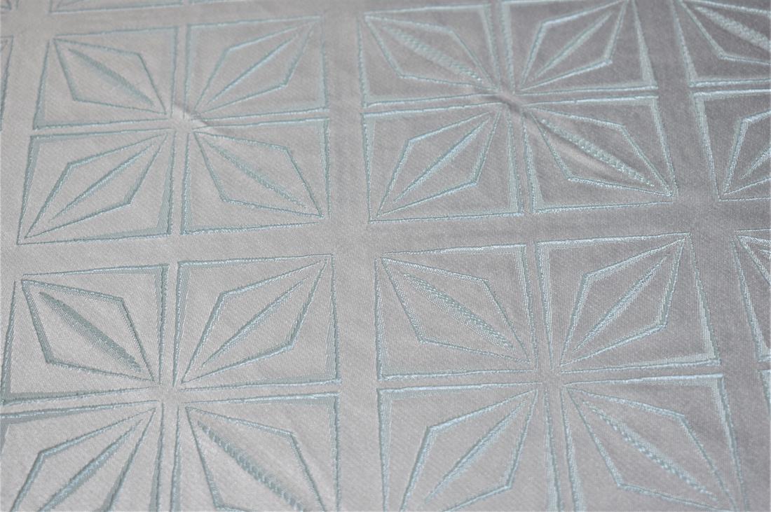 Grey Geometric Dimond - Designer Upholstery Curtain Fabric
