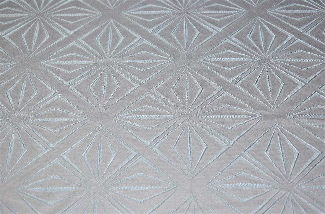 Grey Geometric Dimond - Designer Upholstery Curtain Fabric