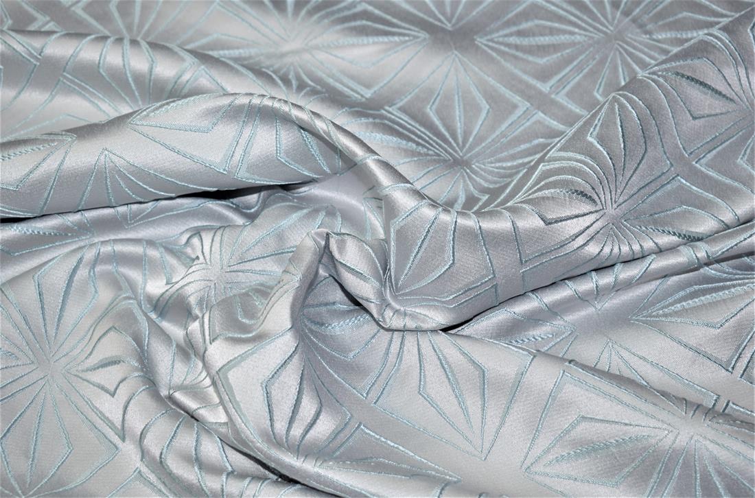 Grey Geometric Dimond - Designer Upholstery Curtain Fabric