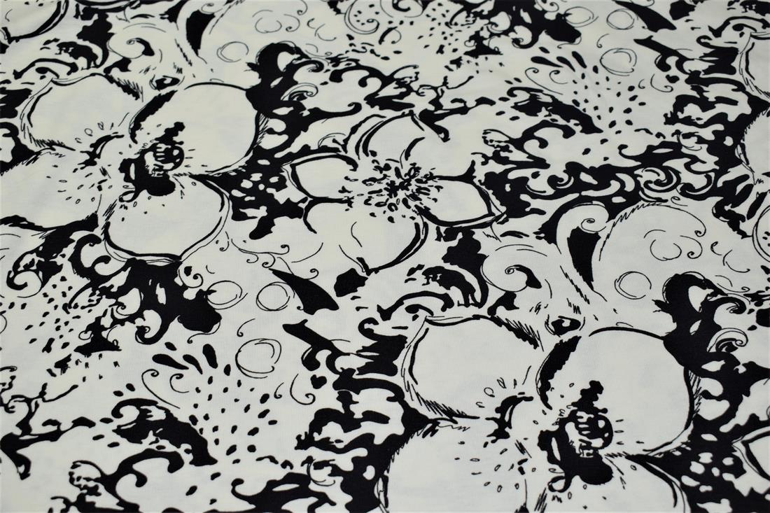 Black and White Printed Jersey