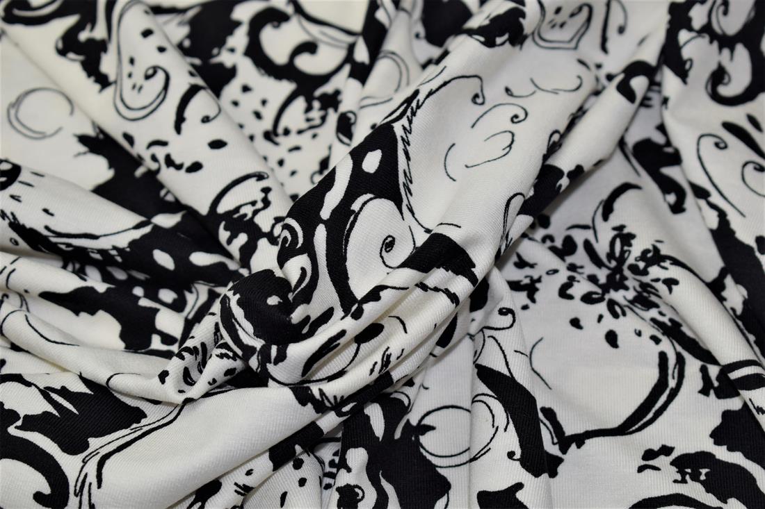 Black and White Printed Jersey