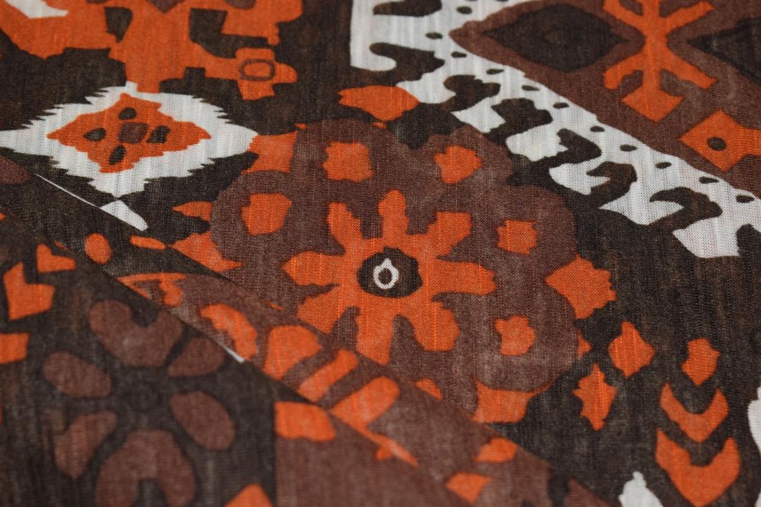 Brown Printed Jersey