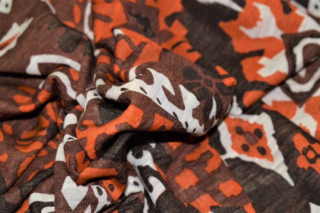 Brown Printed Jersey