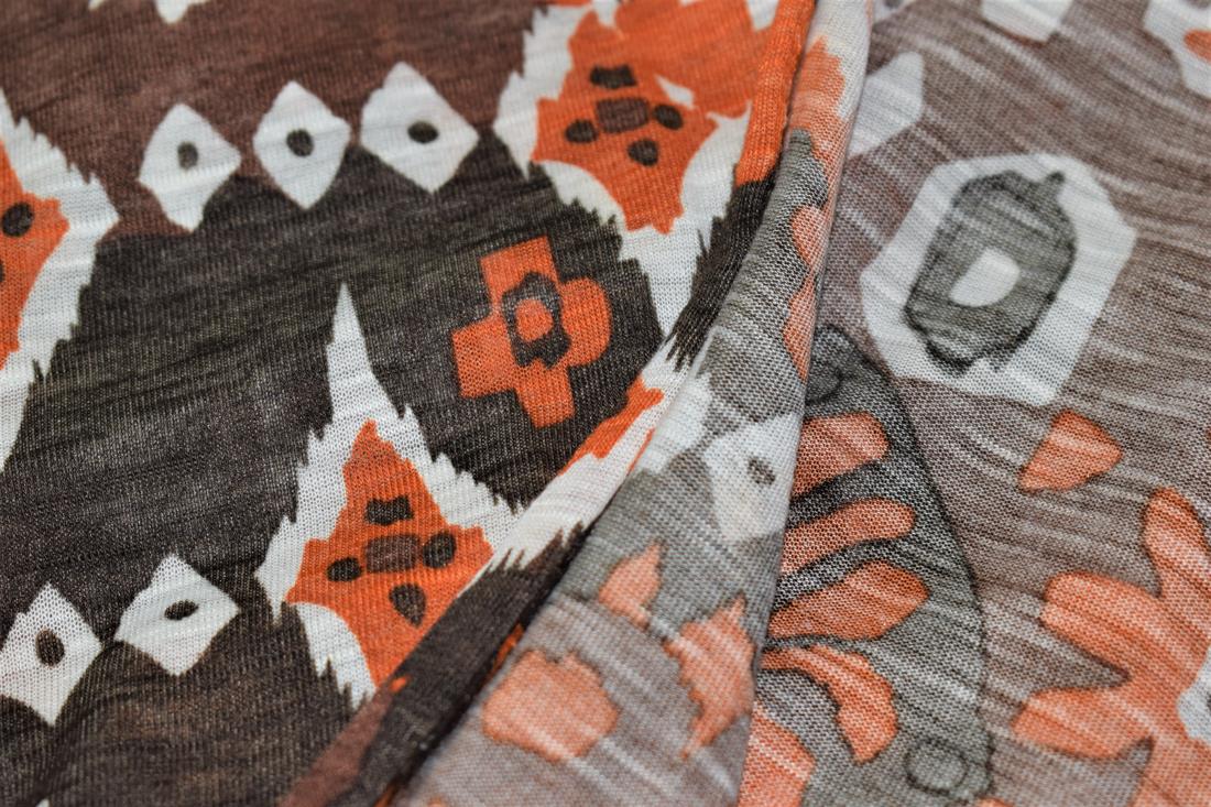Brown Printed Jersey