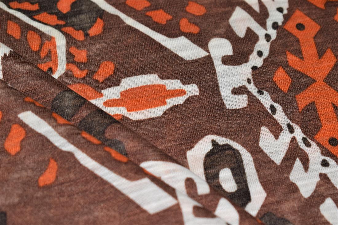 Brown Printed Jersey
