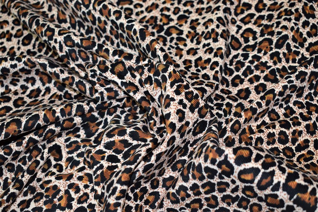 Brown Cotton Leopard Spots Cord