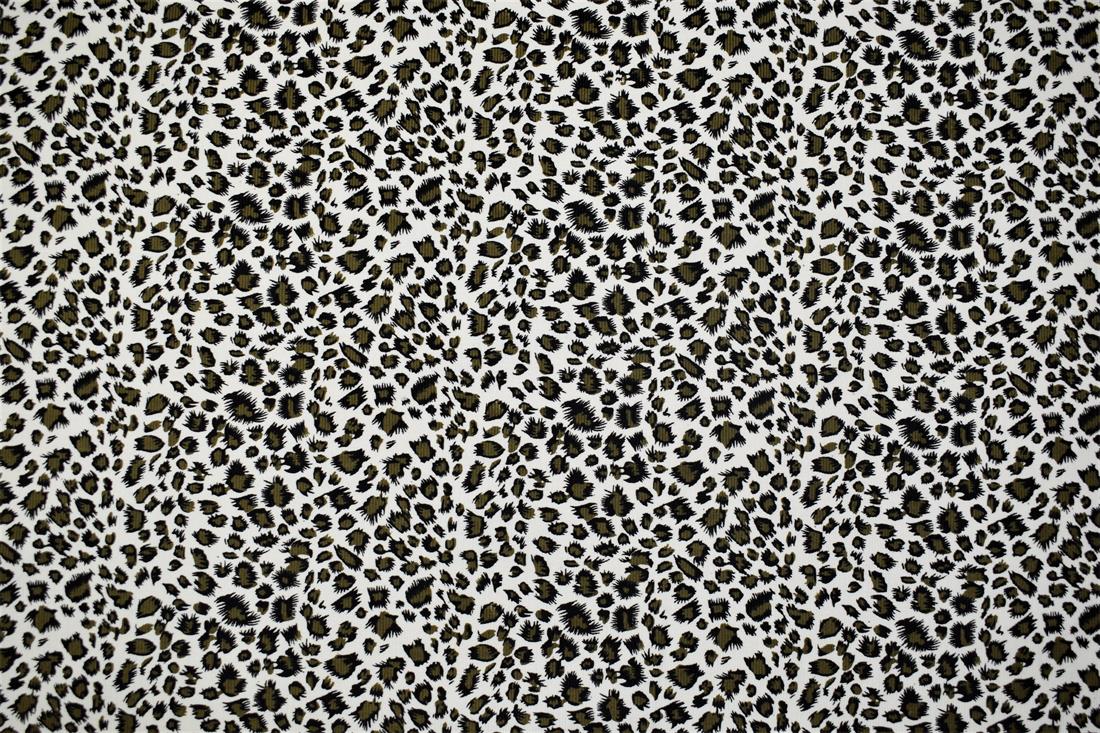 White Cotton Spiky Leopard Cord - Dressmaking Costumes Quality Fabric