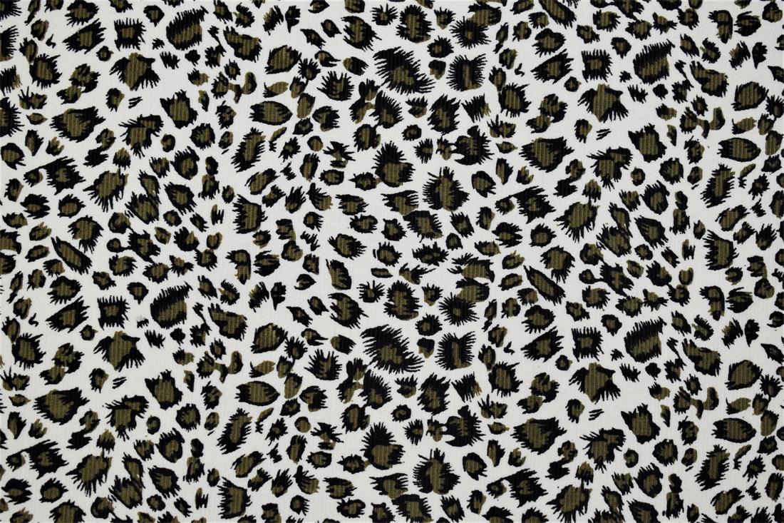 White Cotton Spiky Leopard Cord - Dressmaking Costumes Quality Fabric