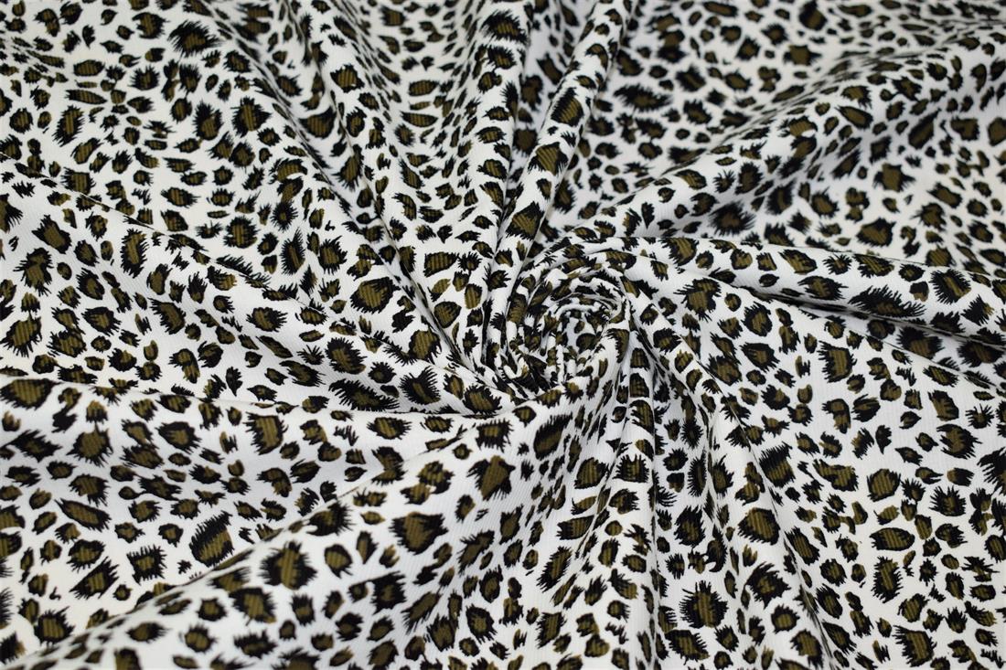 White Cotton Spiky Leopard Cord - Dressmaking Costumes Quality Fabric