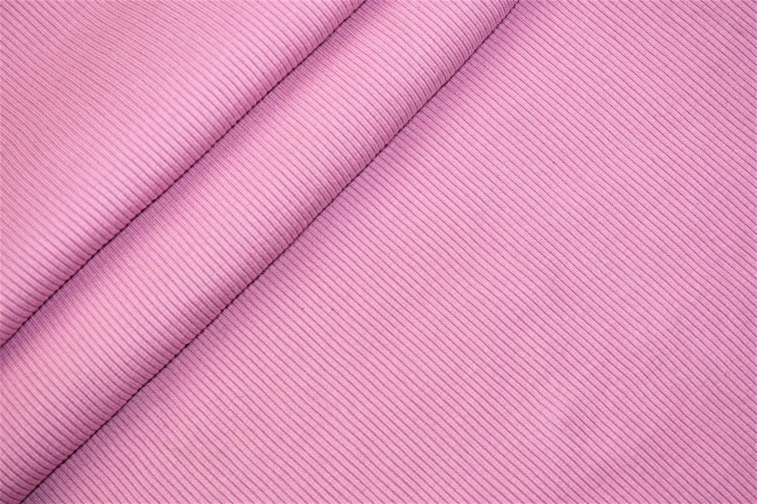 Pink Cotton Tubular Jersey Ribbing Fabric