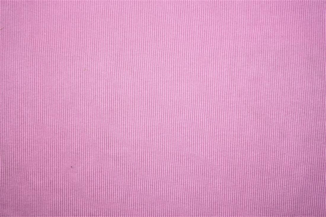 Pink Cotton Tubular Jersey Ribbing Fabric