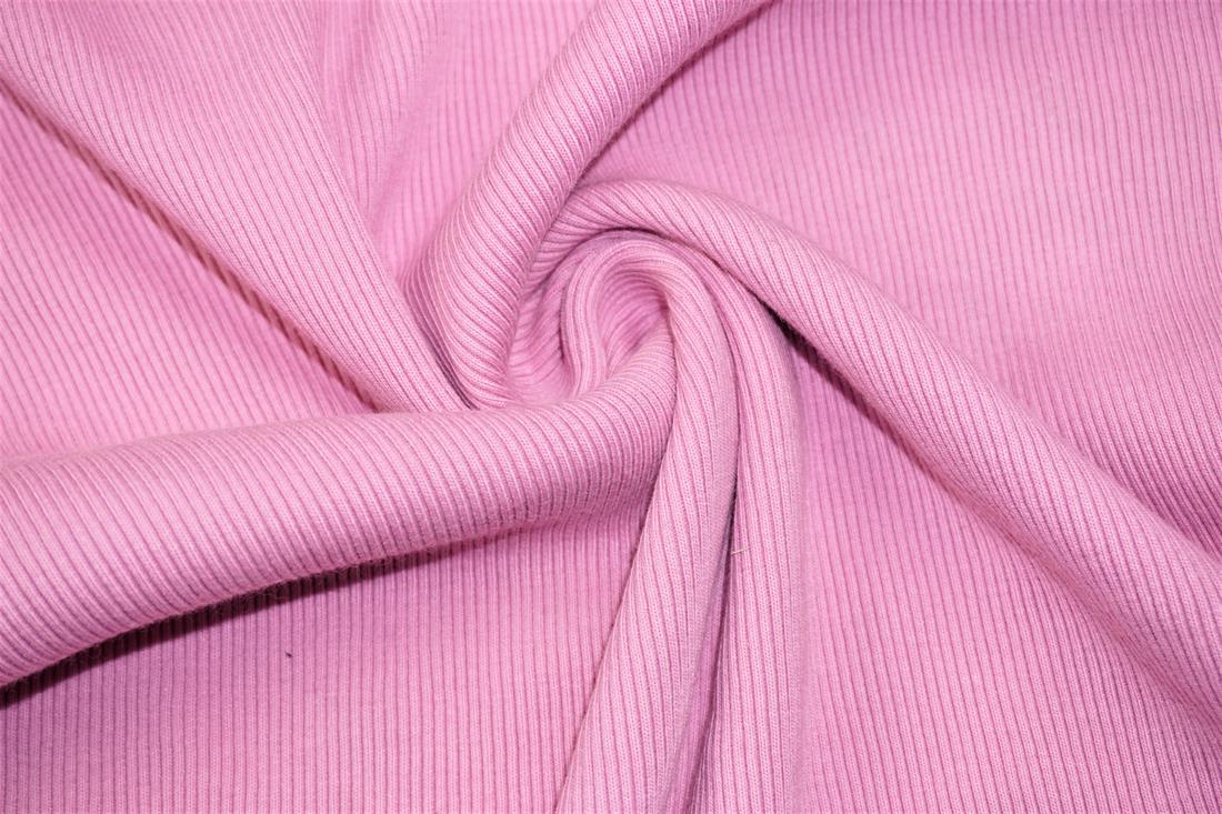 Pink Cotton Tubular Jersey Ribbing Fabric