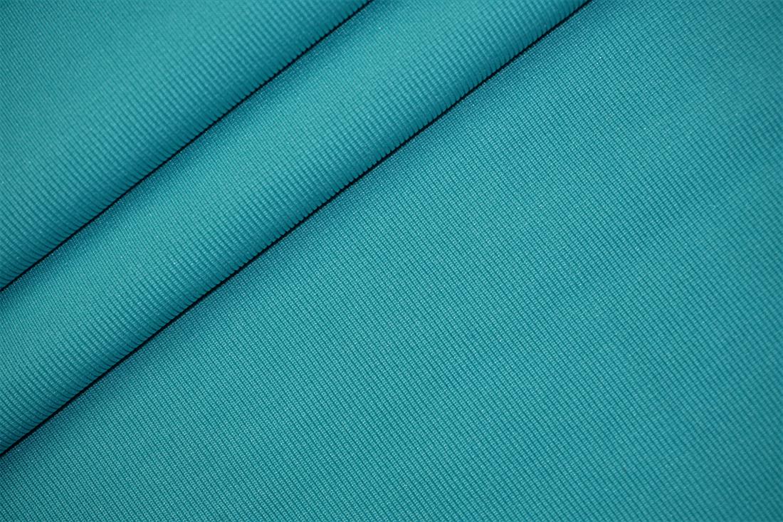 Turquoise Cotton Ribbed Jersey