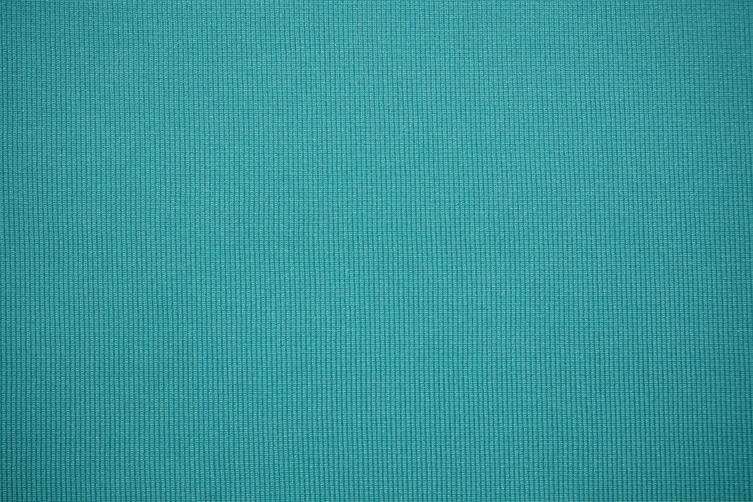Turquoise Cotton Ribbed Jersey