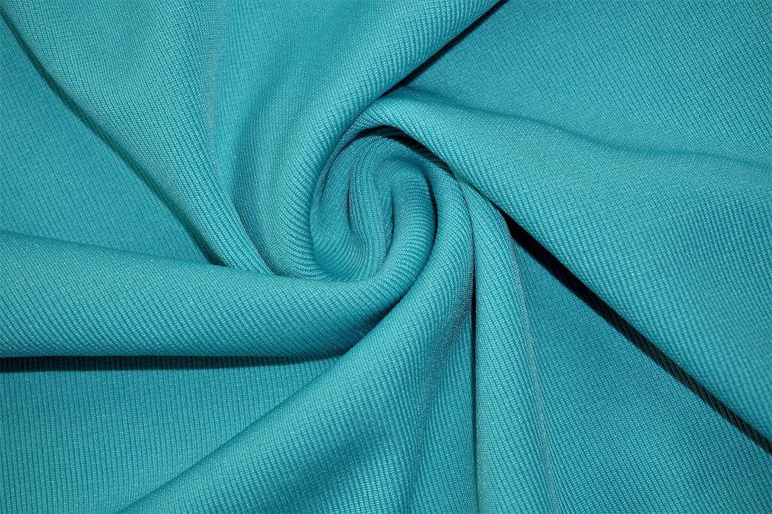 Turquoise Cotton Ribbed Jersey