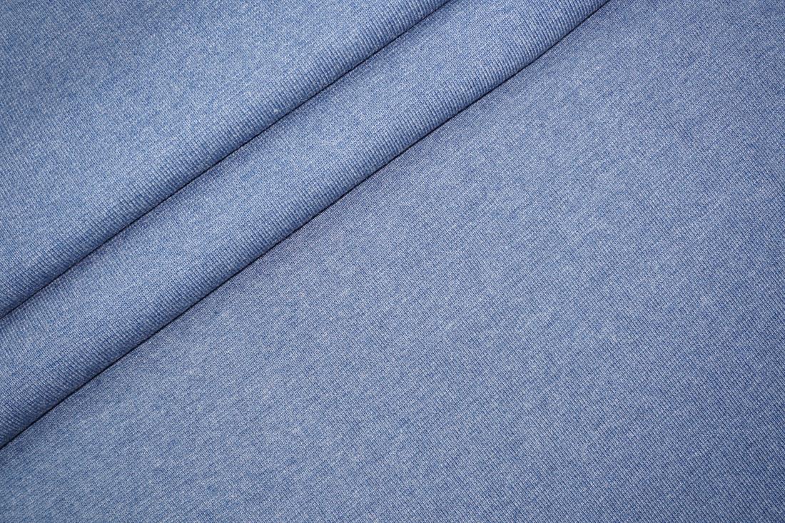 Denim Cotton Ribbed Jersey