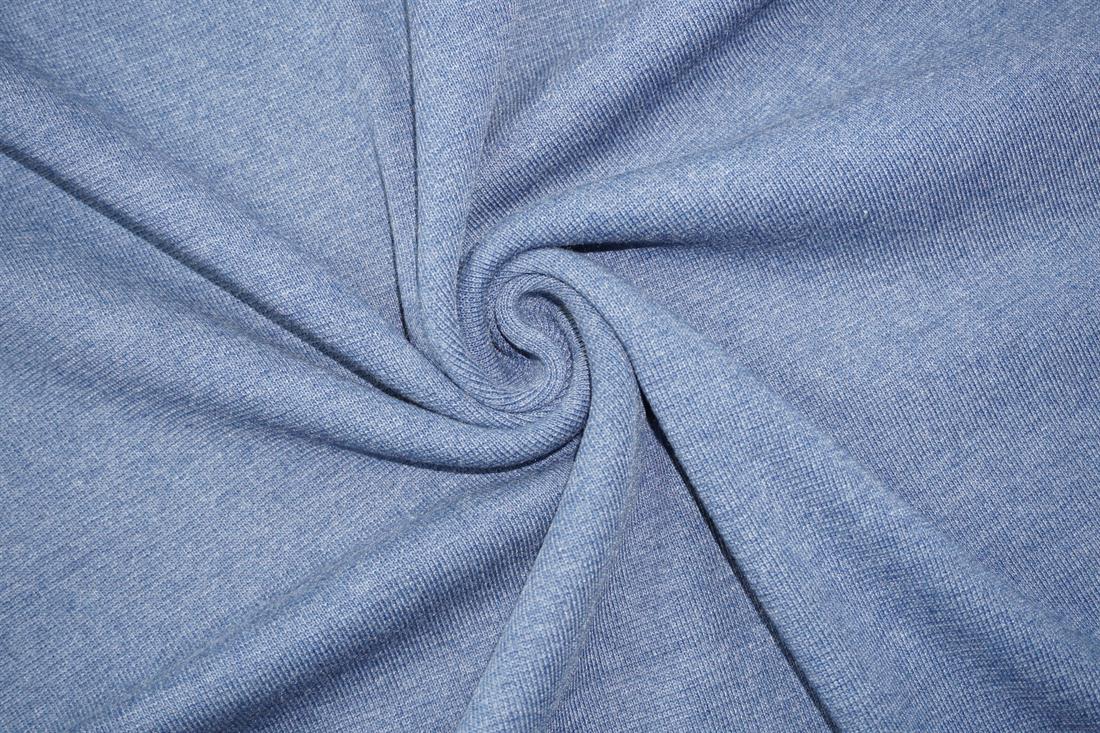 Denim Cotton Ribbed Jersey