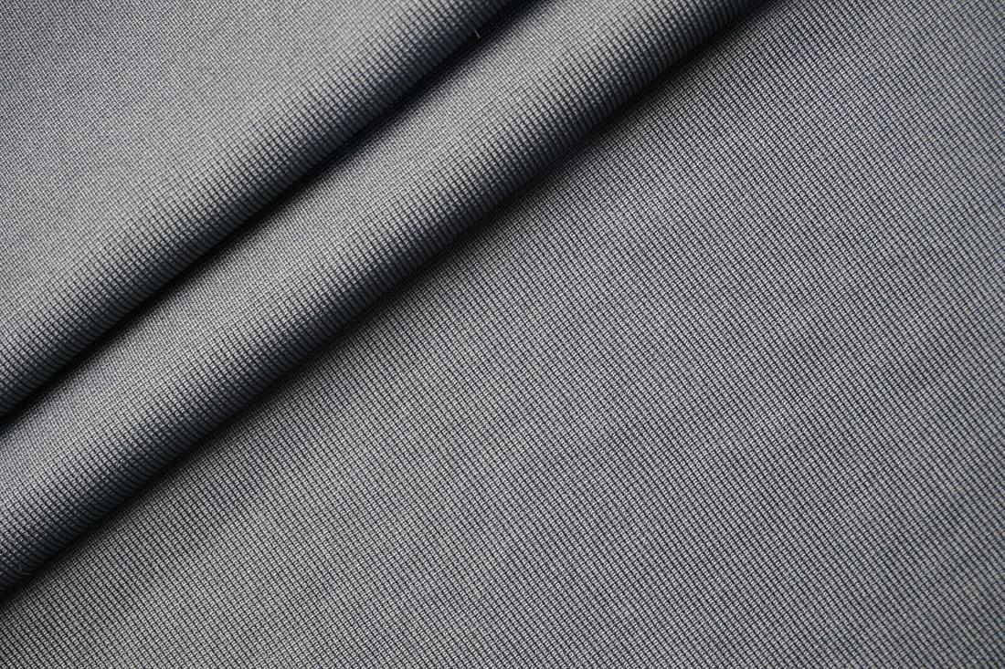 Dark Grey Cotton Ribbed Jersey