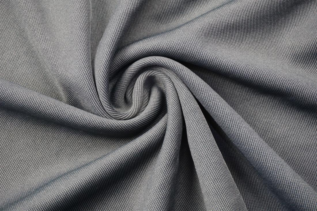Dark Grey Cotton Ribbed Jersey