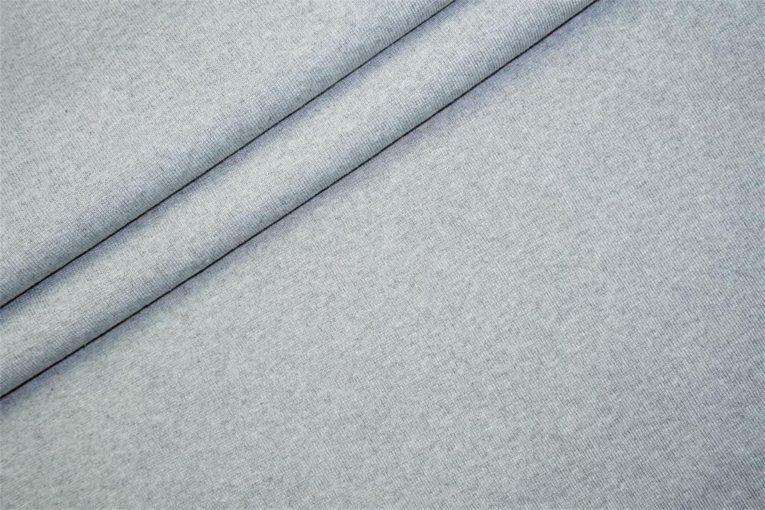 Light Grey Cotton Ribbed Jersey