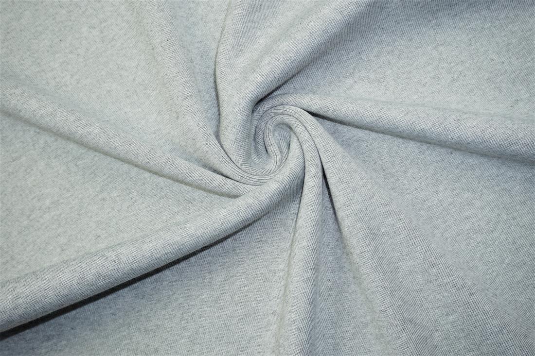Light Grey Cotton Ribbed Jersey