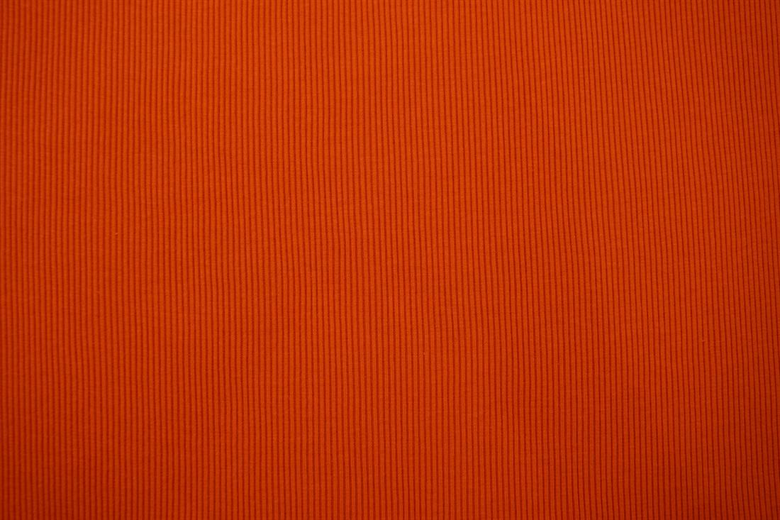 Orange Cotton Ribbed Jersey