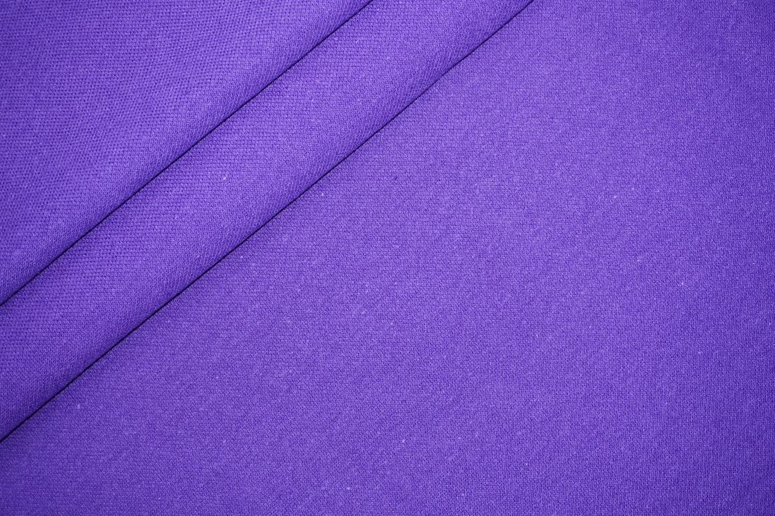 Purple Cotton Ribbed Jersey